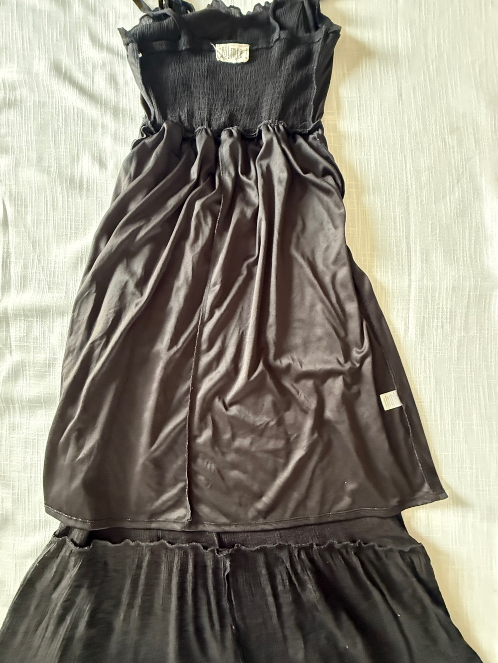 Black Tie-Shoulder Midi Dress-CC - Picture 12 of 12